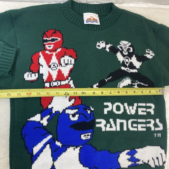 Vintage Mighty Morphing Power Rangers Sweater Made in USA Sz Youth L - Picture 7 of 12